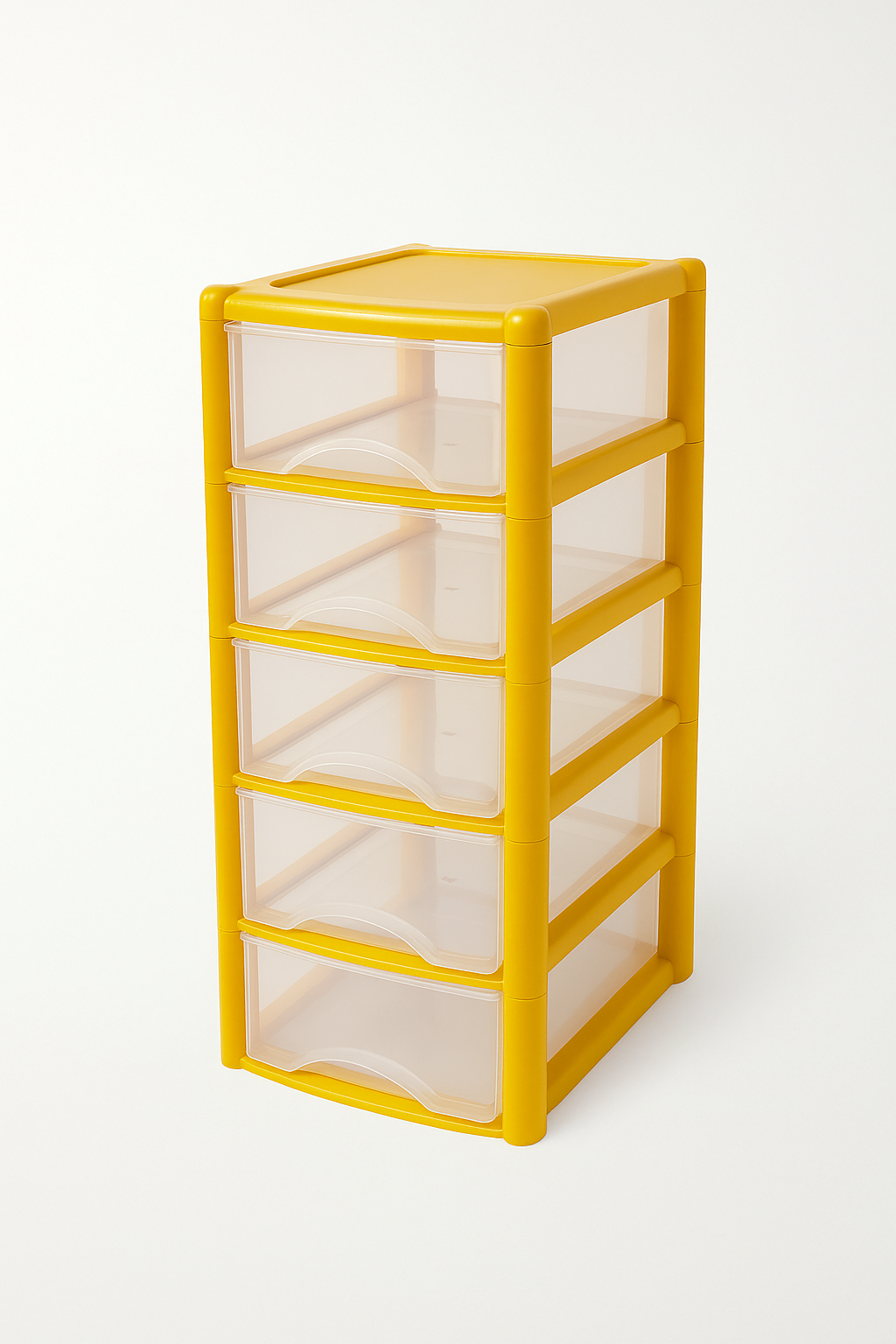 Plastic Drawers Storage Unit Tower Yellow