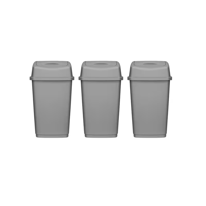 Neat. 25L Swing-Top Plastic Bins - Versatile, Durable and Hygienic Waste Management Solution for Offices, Kitchens, and Industrial Space