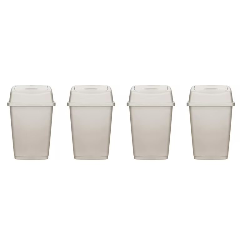 Neat. 25L Swing-Top Plastic Bins - Versatile, Durable and Hygienic Waste Management Solution for Offices, Kitchens, and Industrial Space