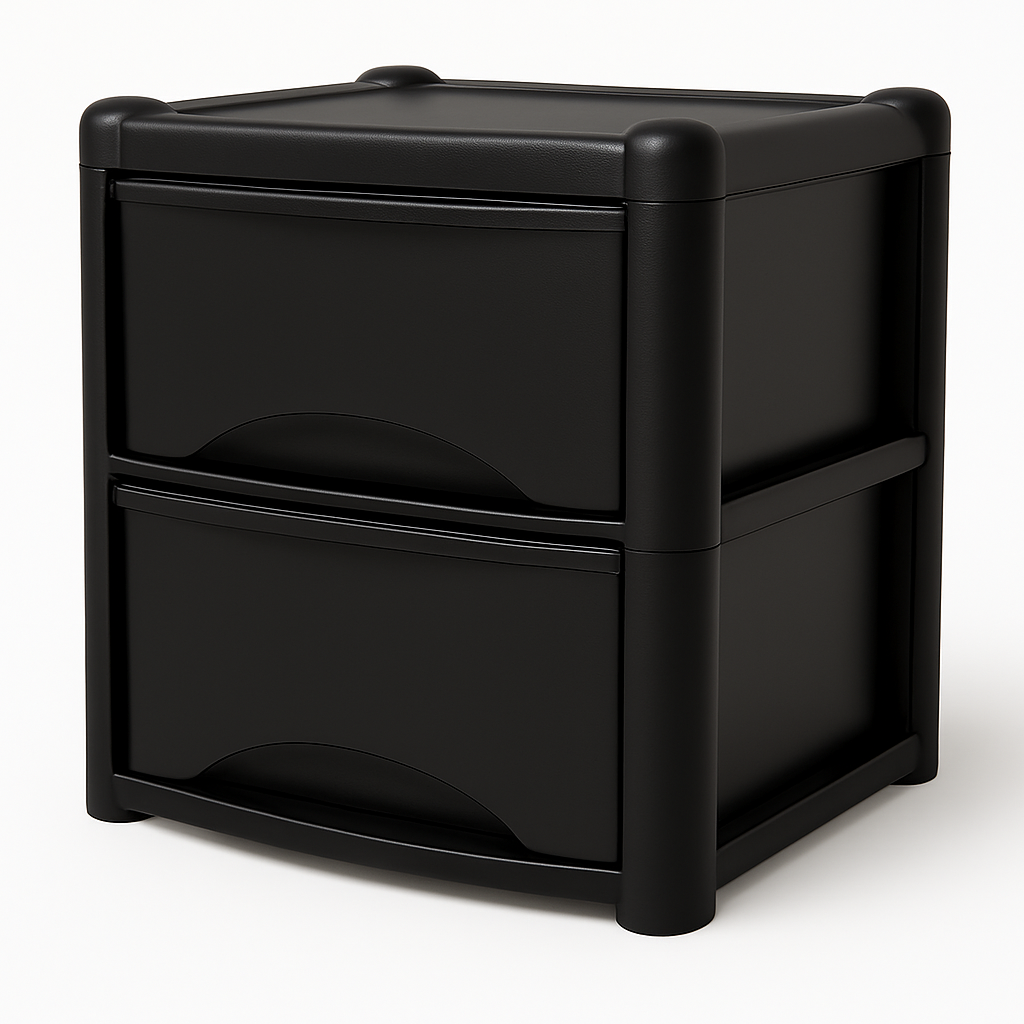 Drawer Storage Unit 4 drawers (Black Drawers with Black Frame)
