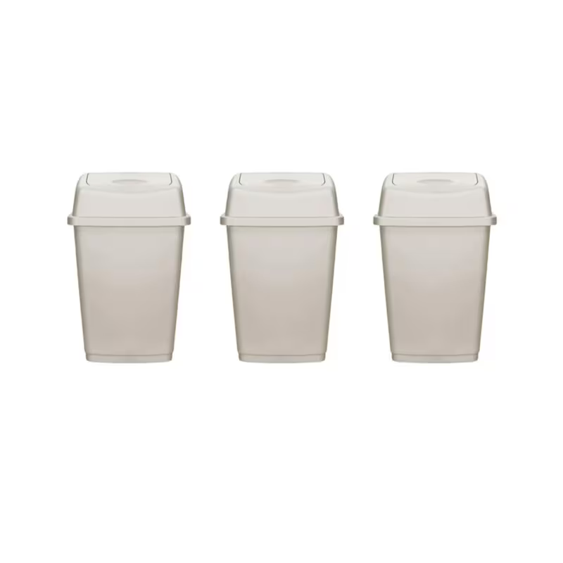 Neat. 25L Swing-Top Plastic Bins - Versatile, Durable and Hygienic Waste Management Solution for Offices, Kitchens, and Industrial Space