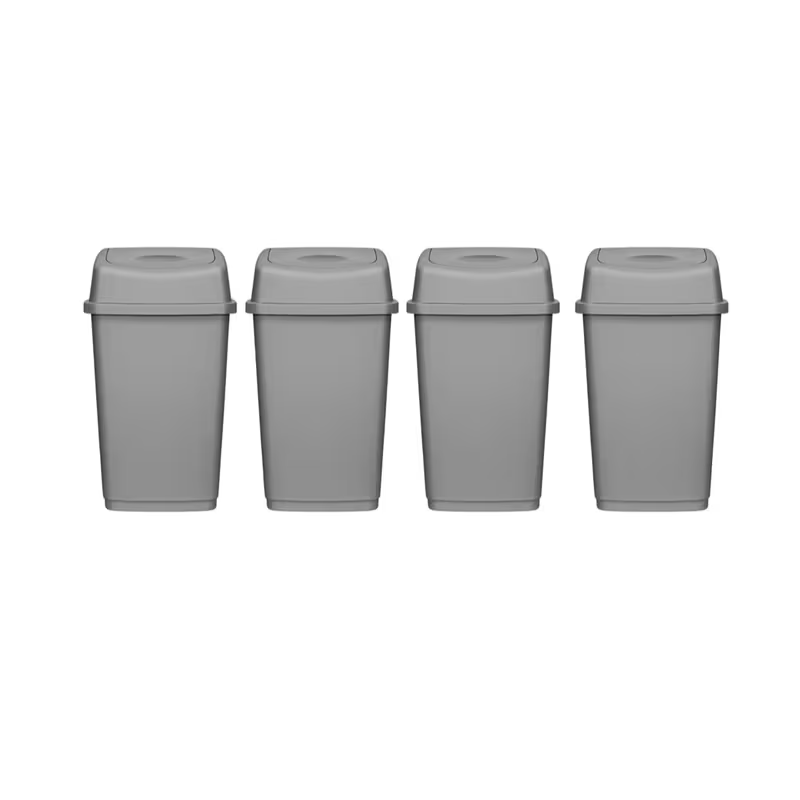 Neat. 25L Swing-Top Plastic Bins - Versatile, Durable and Hygienic Waste Management Solution for Offices, Kitchens, and Industrial Space