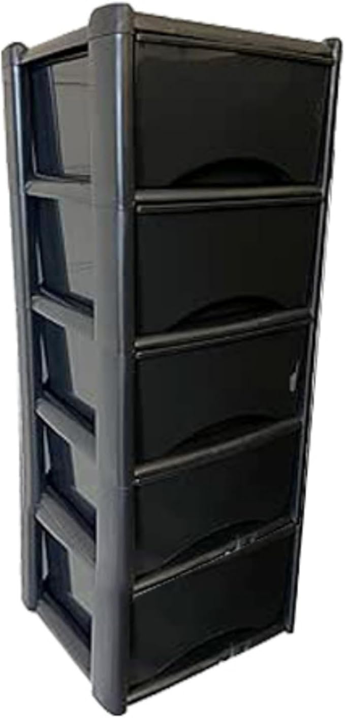 Drawer Storage Unit 4 drawers (Black Drawers with Black Frame)