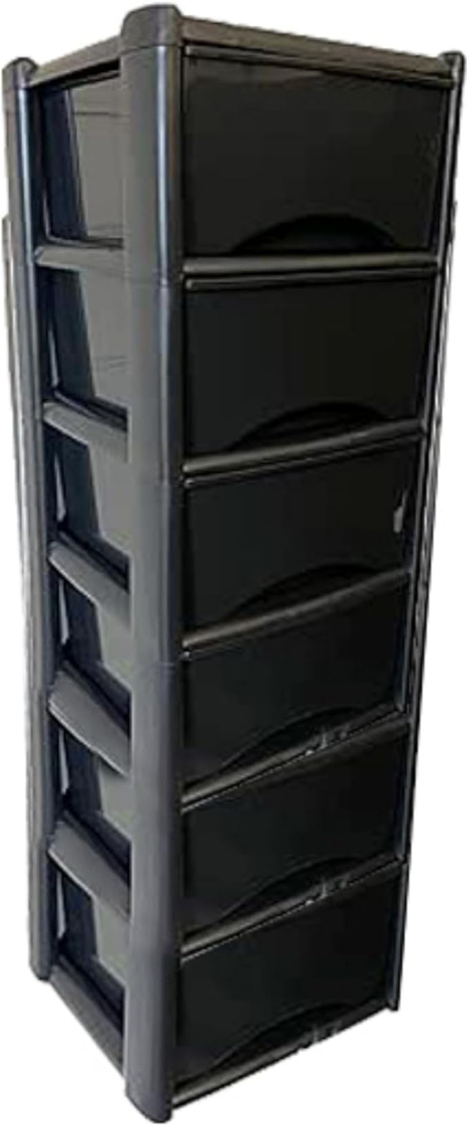 Drawer Storage Unit 4 drawers (Black Drawers with Black Frame)