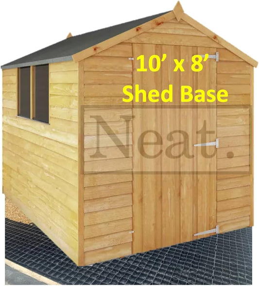 10x8 (10ft x 8ft) Shed Base Plastic Grid: Garden Shed with Durable Plastic Shed Base, Ideal for Bike Sheds Storage Outdoor, Gravel Grid, & Driveway Grids – Garden Storage Solution (Shed not Included)