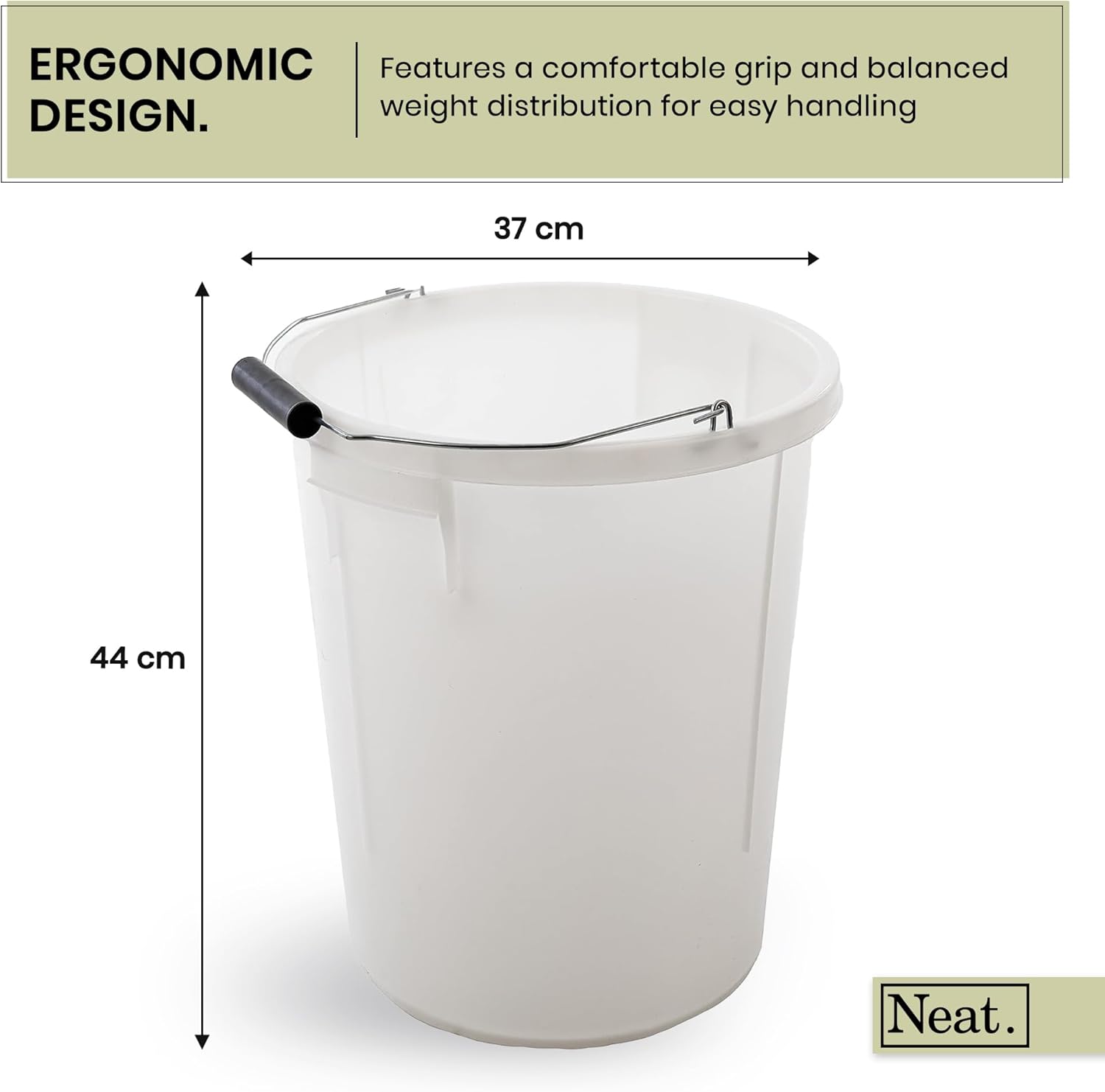 Plastic 28 Litre Heavy Duty Plasterers Bucket for Mixing Building Holding Water and Plaster