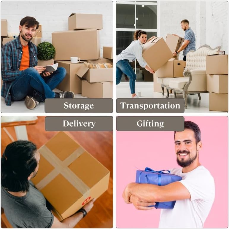 Neat. Double Wall Cardboard Boxes, Postal Shipping Mailing Cartons, House Moving Cardboard Boxes, 406 x 406 x 406mm (16" x 16" x 16")