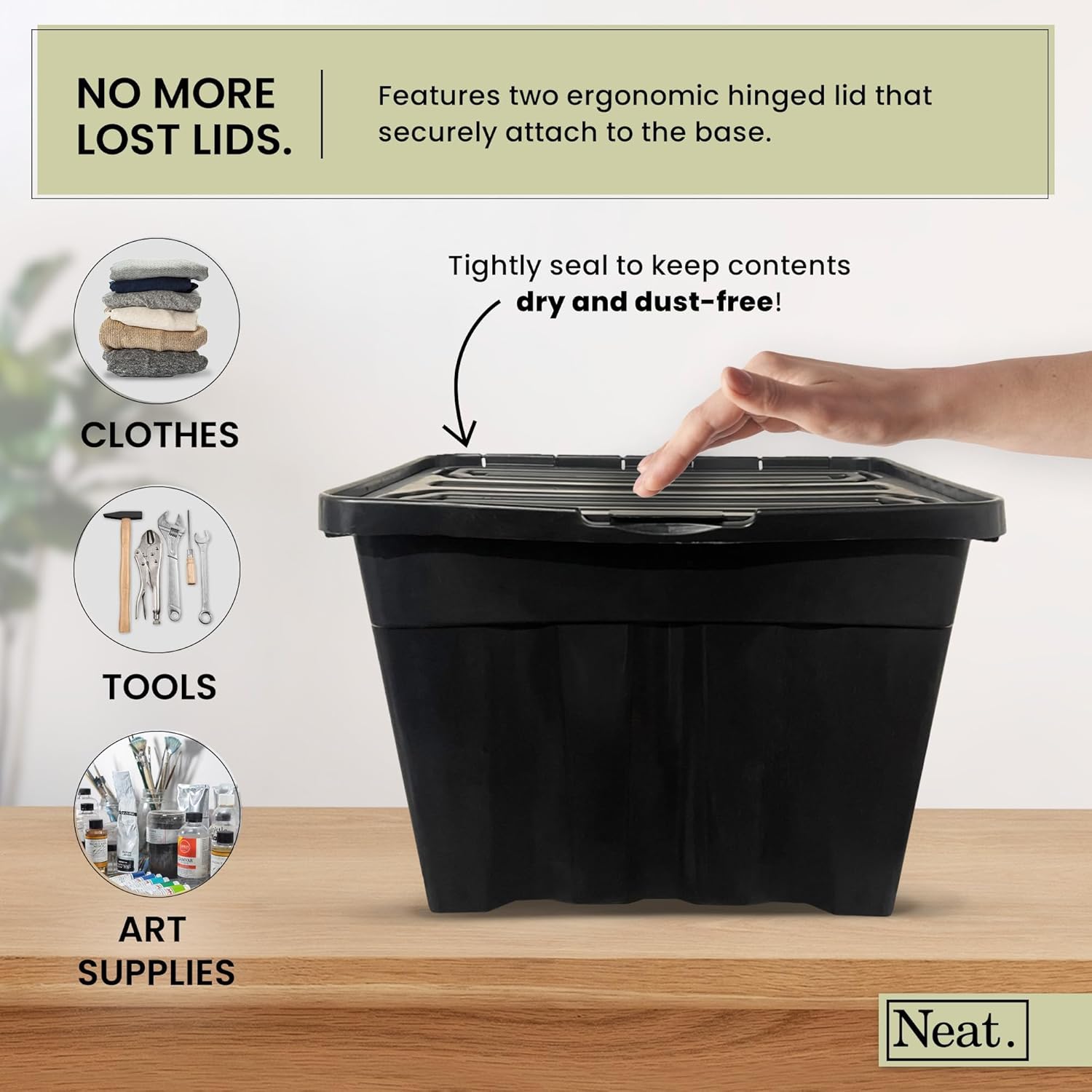 30L Heavy Duty Storage Boxes (5 Pack)