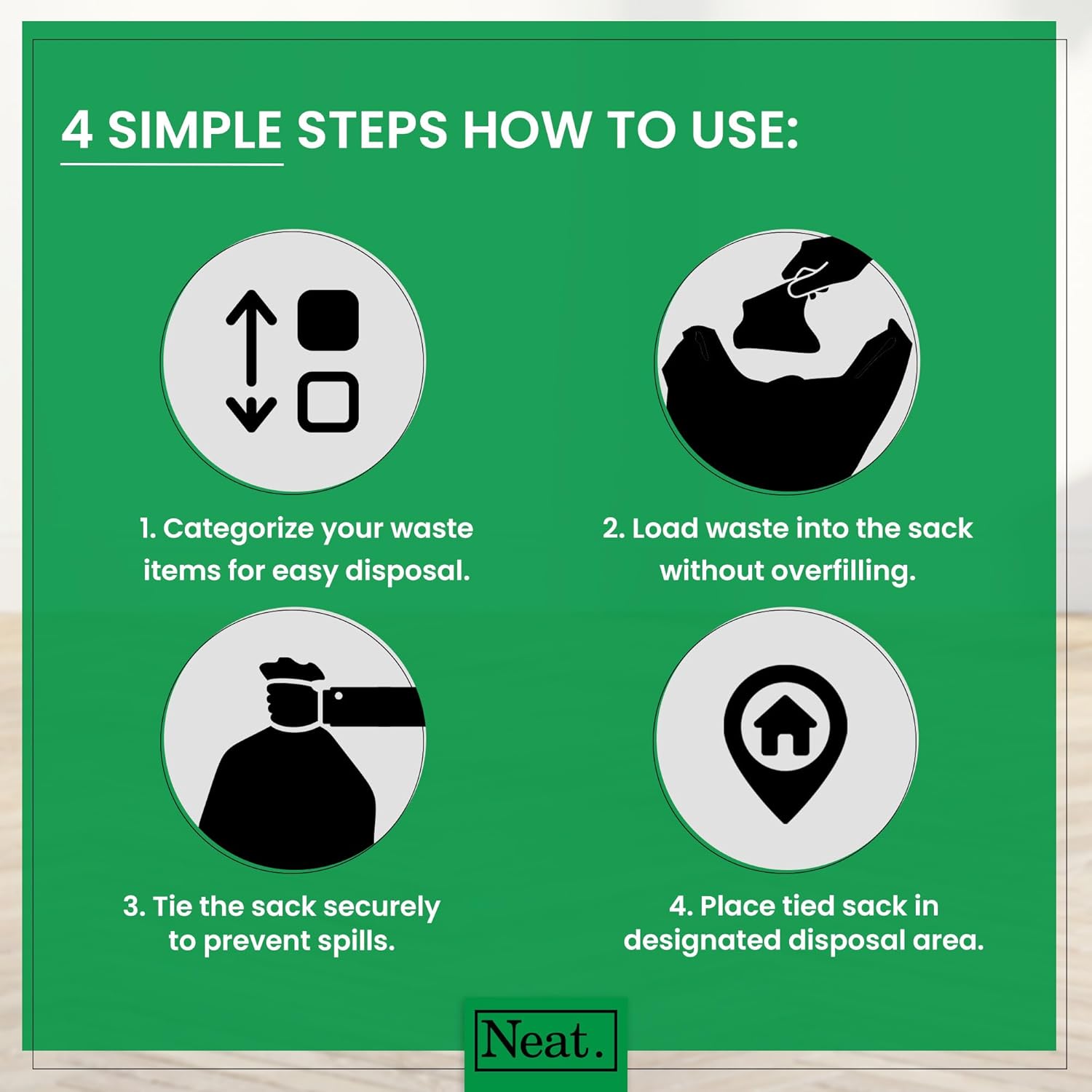 Heavy Duty Black Bin Bags (75 Litre - 50pcs)