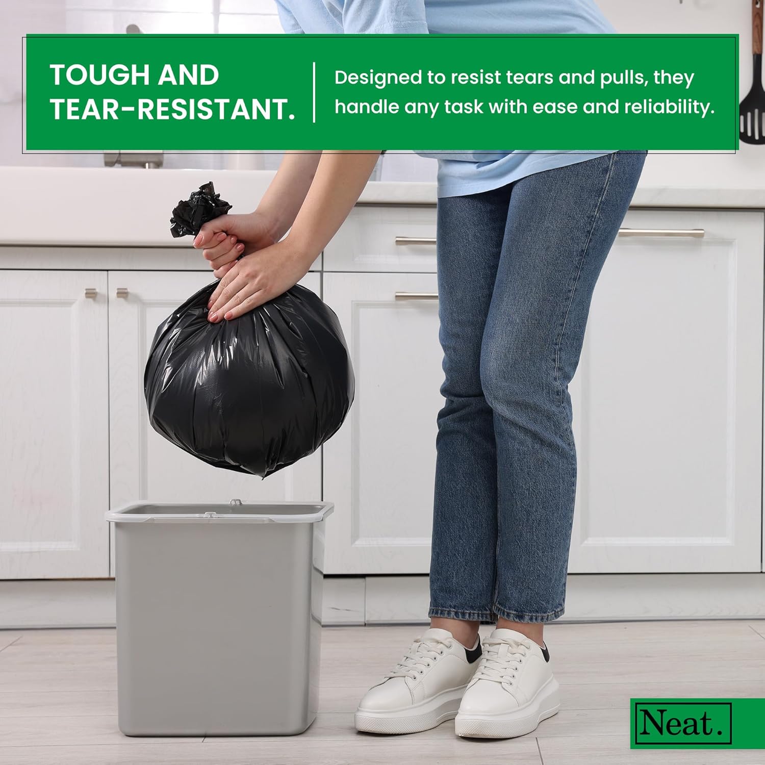 Heavy Duty Black Bin Bags (75 Litre - 50pcs)