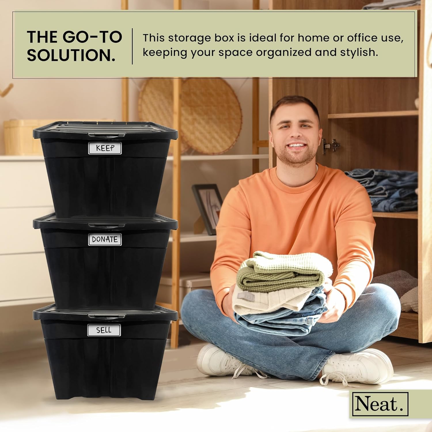 30L Heavy Duty Storage Boxes (5 Pack)