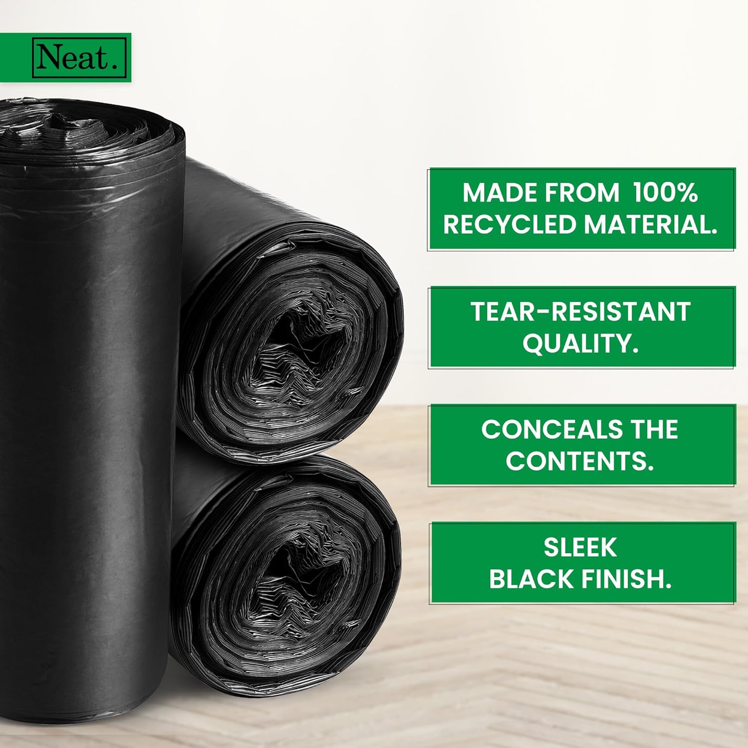 Heavy Duty Black Bin Bags (75 Litre - 50pcs)