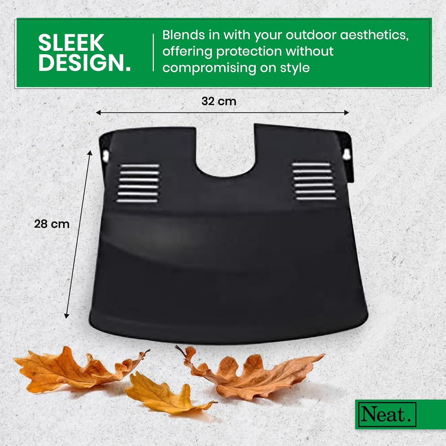 NEAT 2-Pack Black Plastic, Keep Your Drains Clear & Tidy - Outdoor Drain Cover Protector, Stops Leaves, Gutter Guard, Outside Grid Covers, Barrier Tidy, Includes Manhole Cover & Drain Guards