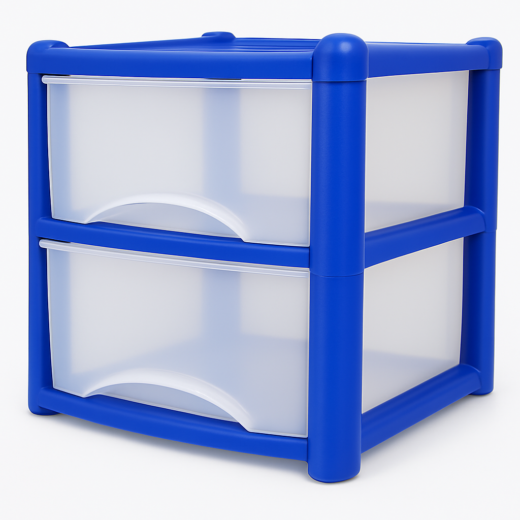 Plastic Drawers Storage Unit Tower Blue