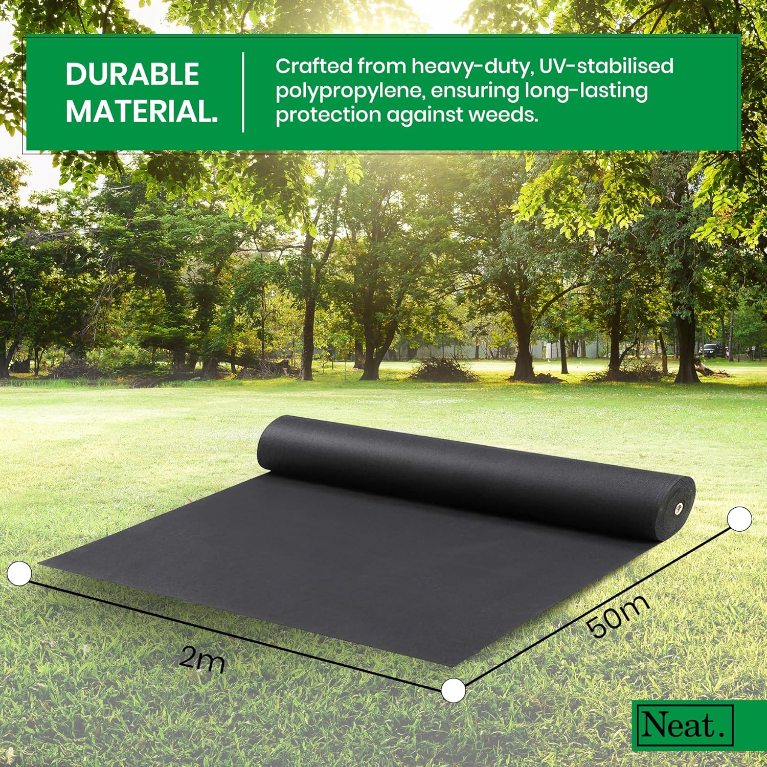 Weed Control Membrane Fabric - Folded