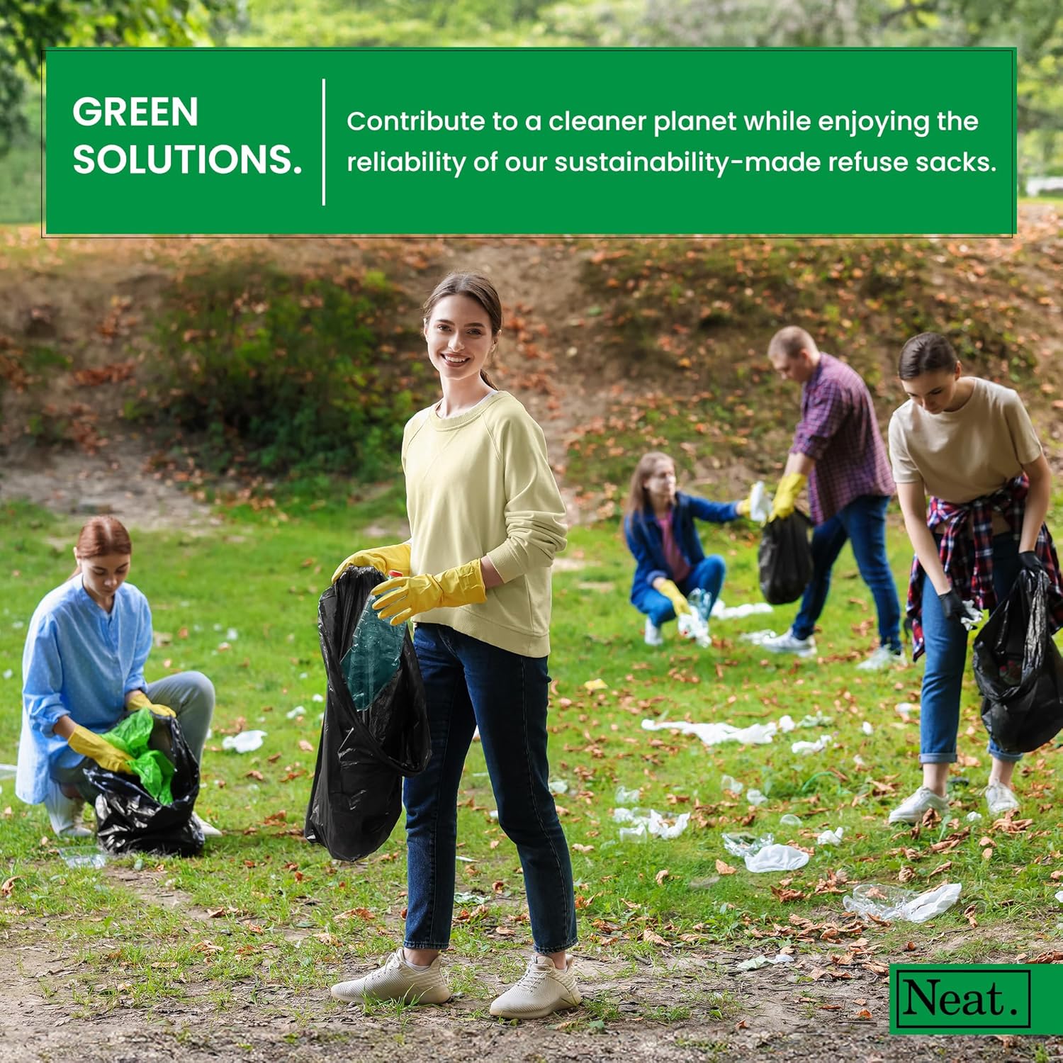 Heavy Duty Black Bin Bags (75 Litre - 50pcs)