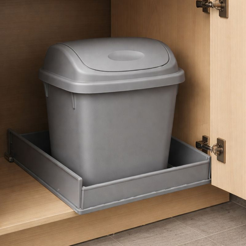 Neat. 12L Swing-Top Plastic Bins - Versatile, Durable and Hygienic Waste Management Solution for Offices, Kitchens, and Industrial Space