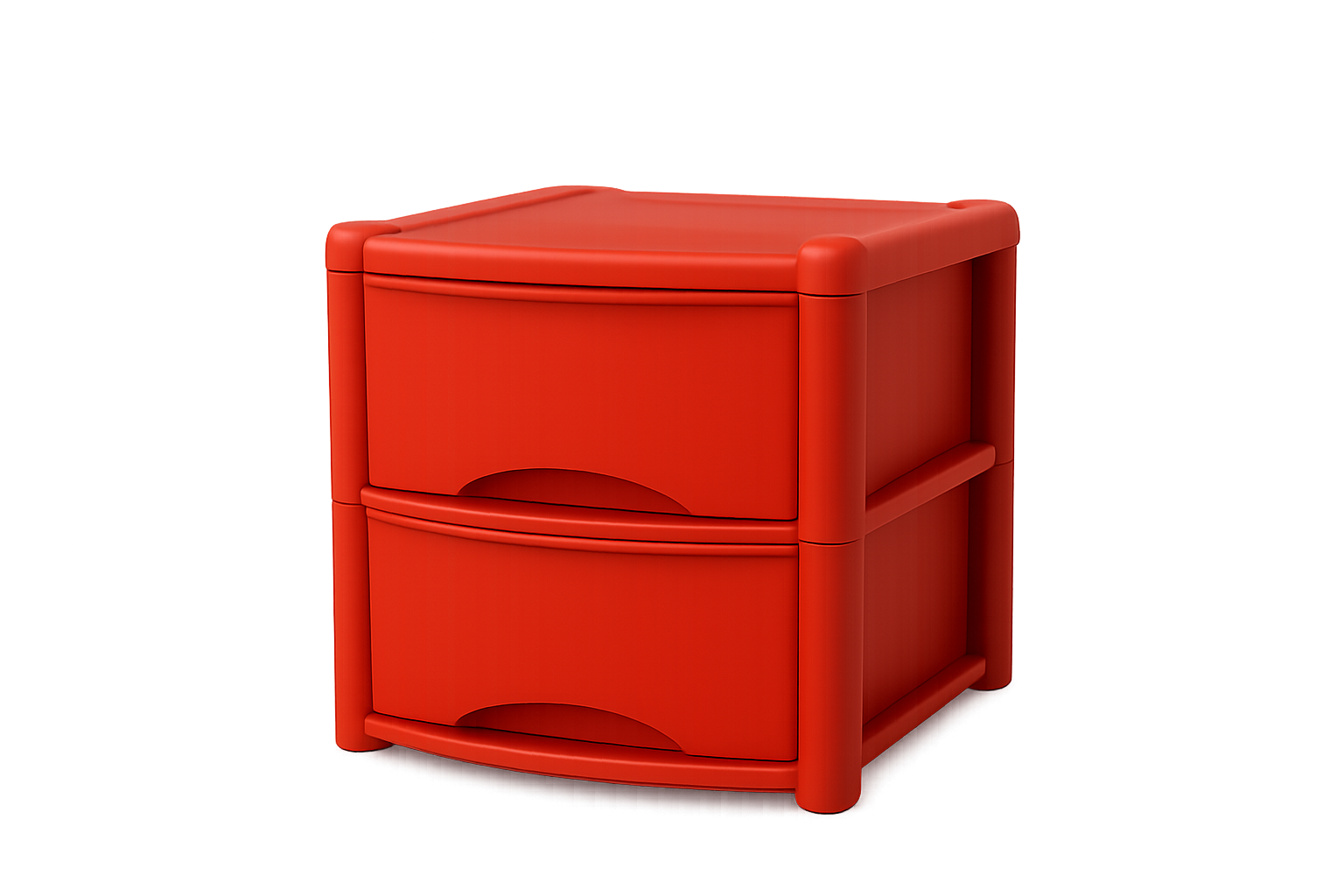 Plastic Drawers Storage Unit Tower Red