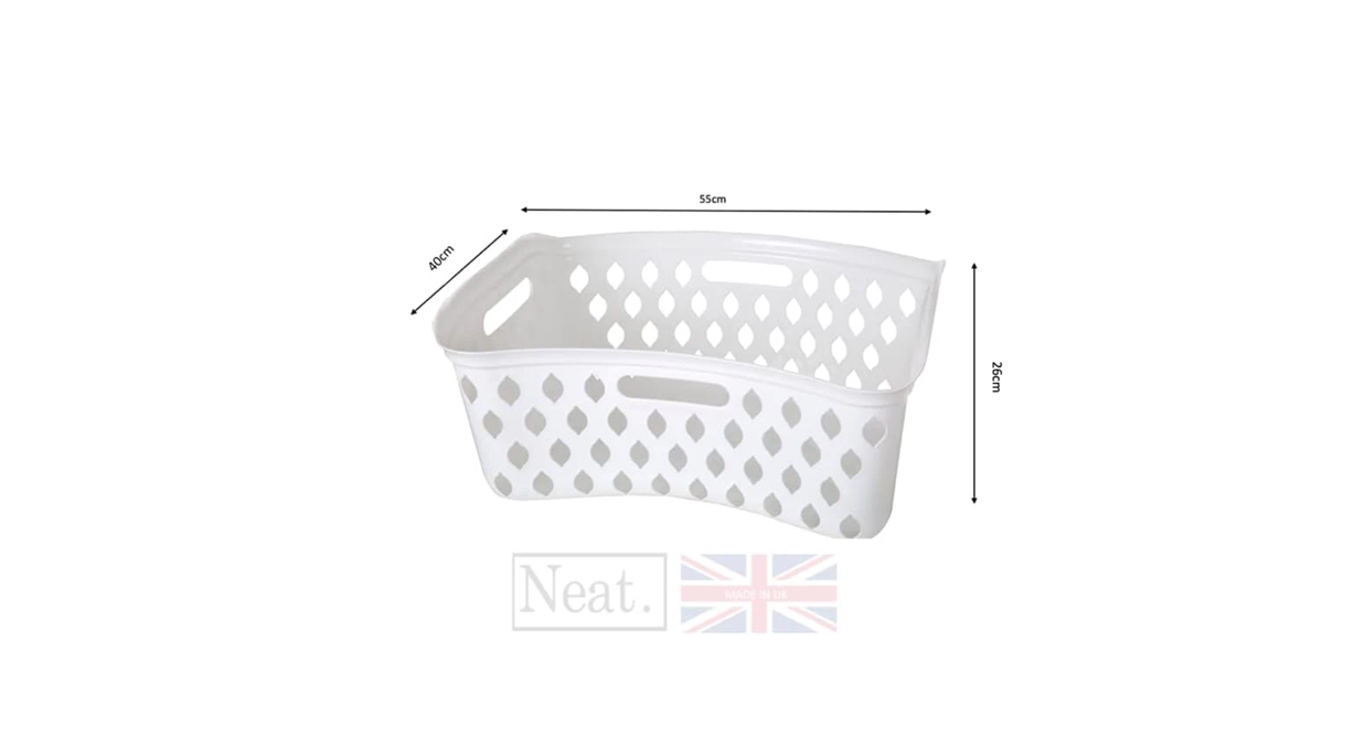 Laundry Basket Round Washing Plastic Hamper Hipster Clothes Storage Linen Clean - Exclusive to Amazon