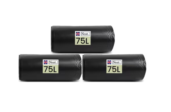 Heavy Duty Black Bin Bags (75 Litre - 50pcs)