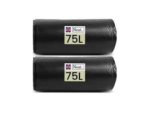 Heavy Duty Black Bin Bags (75 Litre - 50pcs)