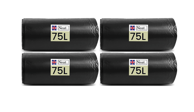 Heavy Duty Black Bin Bags (75 Litre - 50pcs)