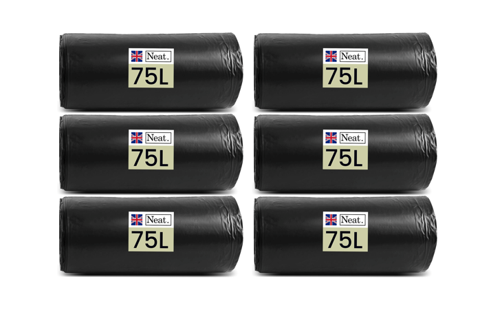 Heavy Duty Black Bin Bags (75 Litre - 50pcs)