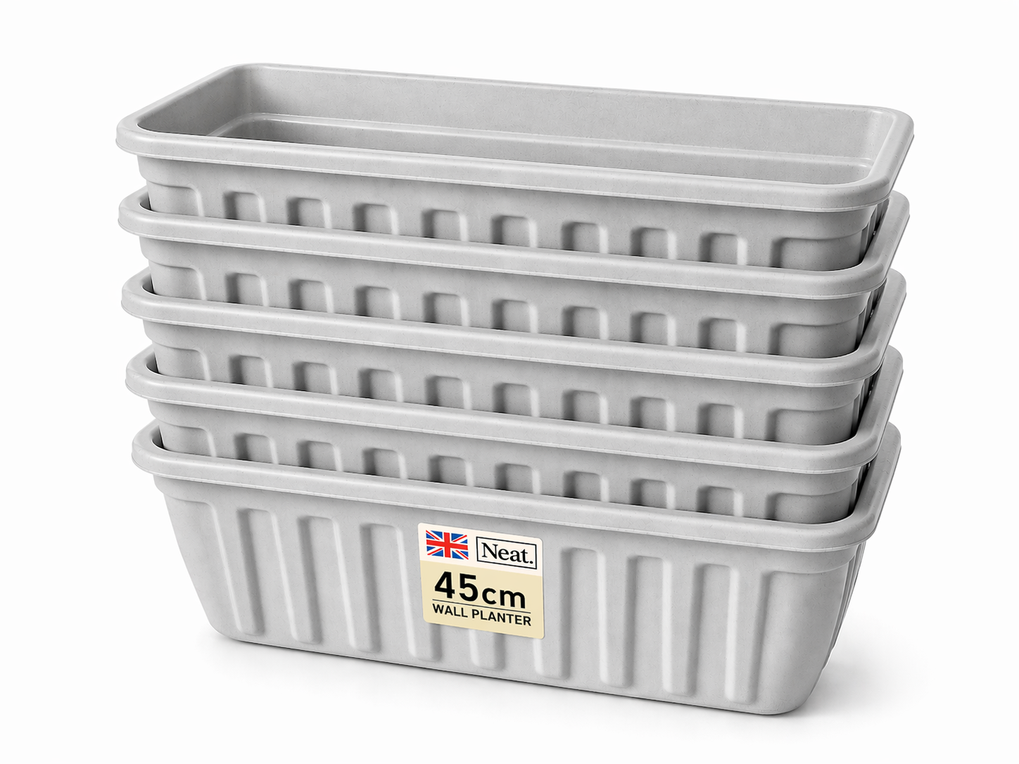 Neat Wall Planter – Plastic Hanging Plant Pot – 45cm Garden Planter – Multiple Colours – Outdoor & Indoor Use