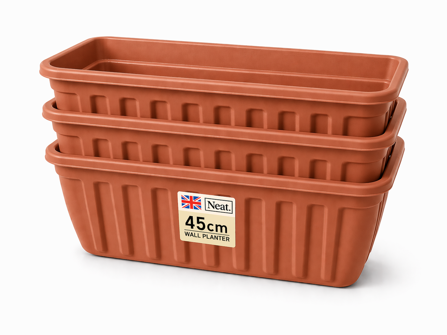 Neat Wall Planter – Plastic Hanging Plant Pot – 45cm Garden Planter – Multiple Colours – Outdoor & Indoor Use