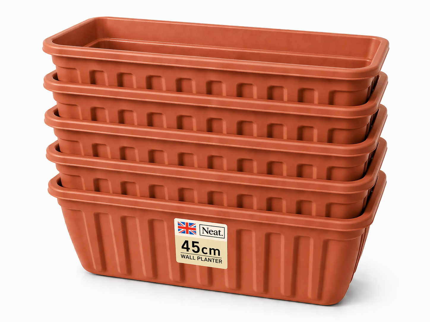 Neat Wall Planter – Plastic Hanging Plant Pot – 45cm Garden Planter – Multiple Colours – Outdoor & Indoor Use