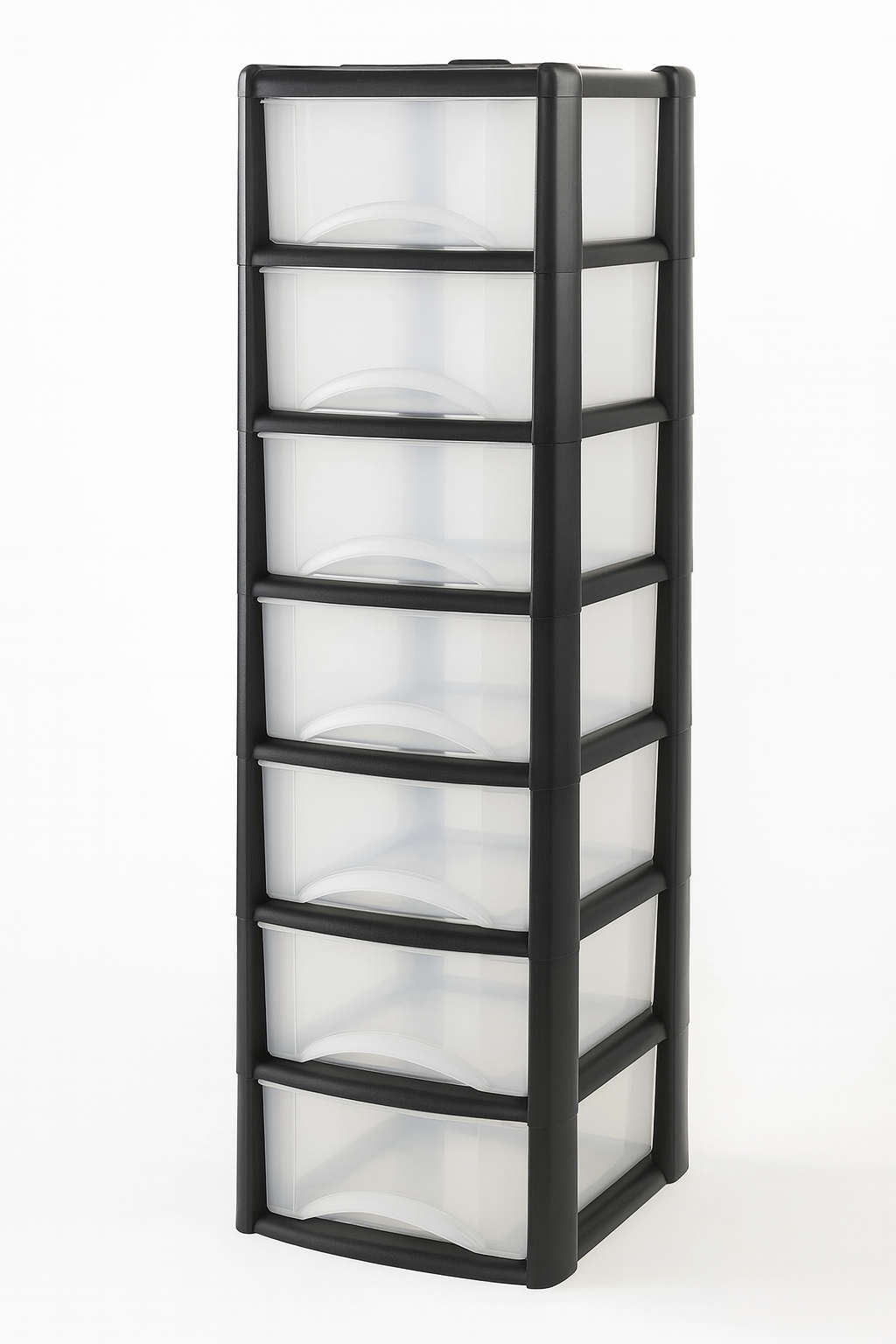 Plastic Drawers Storage Unit Tower Black
