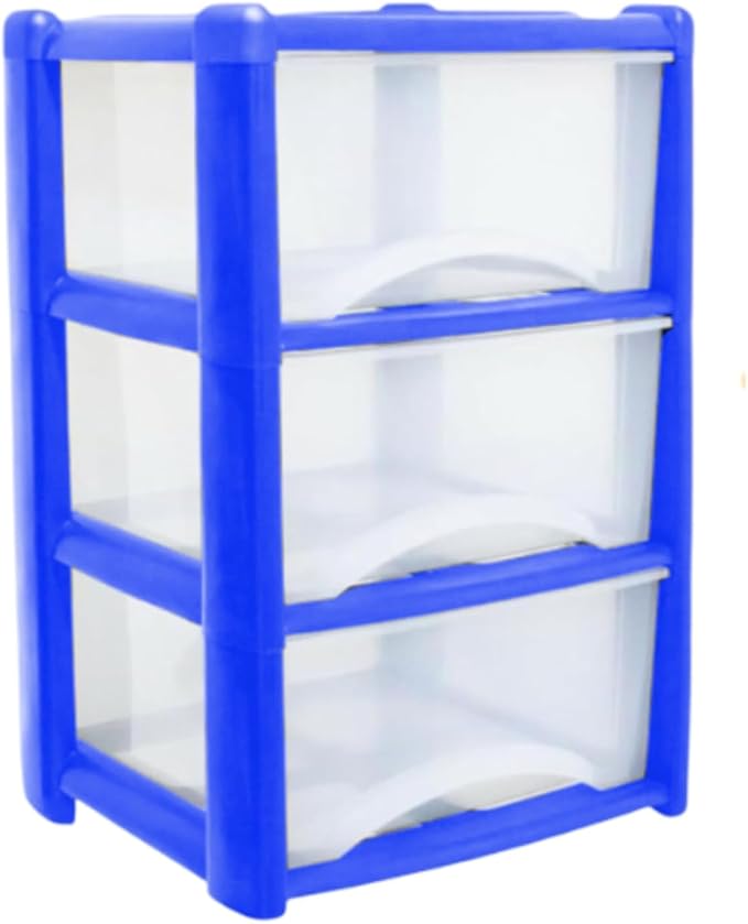 Plastic Drawers Storage Unit Tower Blue