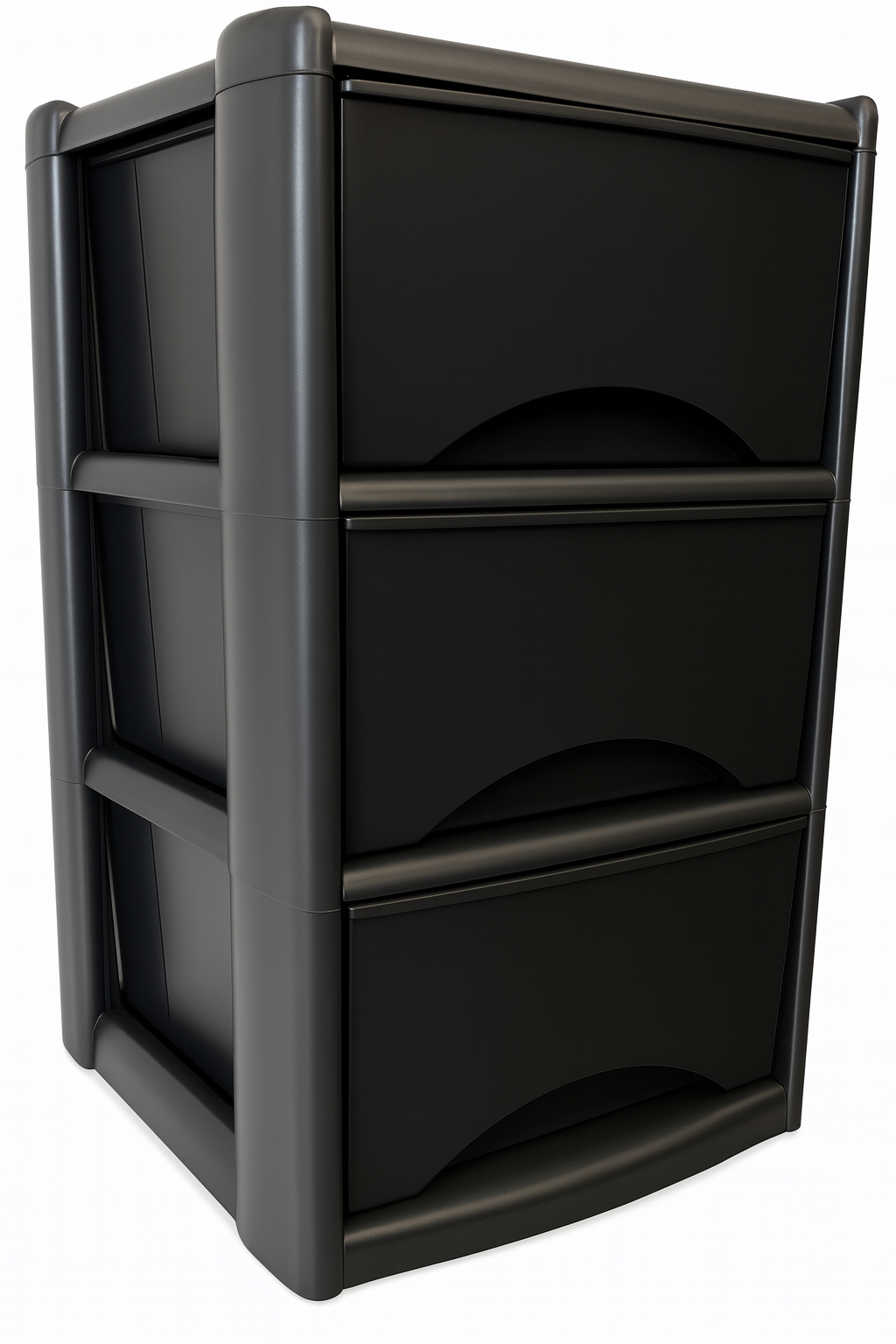 Drawer Storage Unit 4 drawers (Black Drawers with Black Frame)