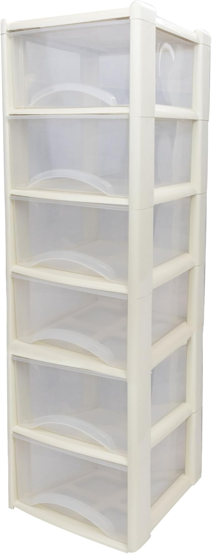 Plastic Drawers Storage Unit Tower Cream