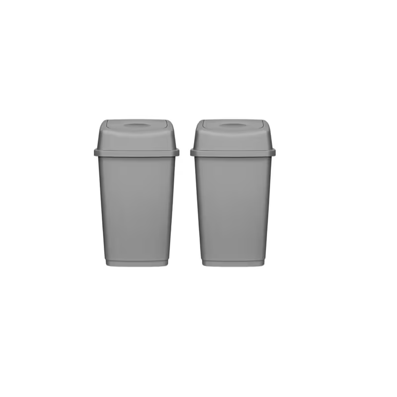 Neat. 25L Swing-Top Plastic Bins - Versatile, Durable and Hygienic Waste Management Solution for Offices, Kitchens, and Industrial Space