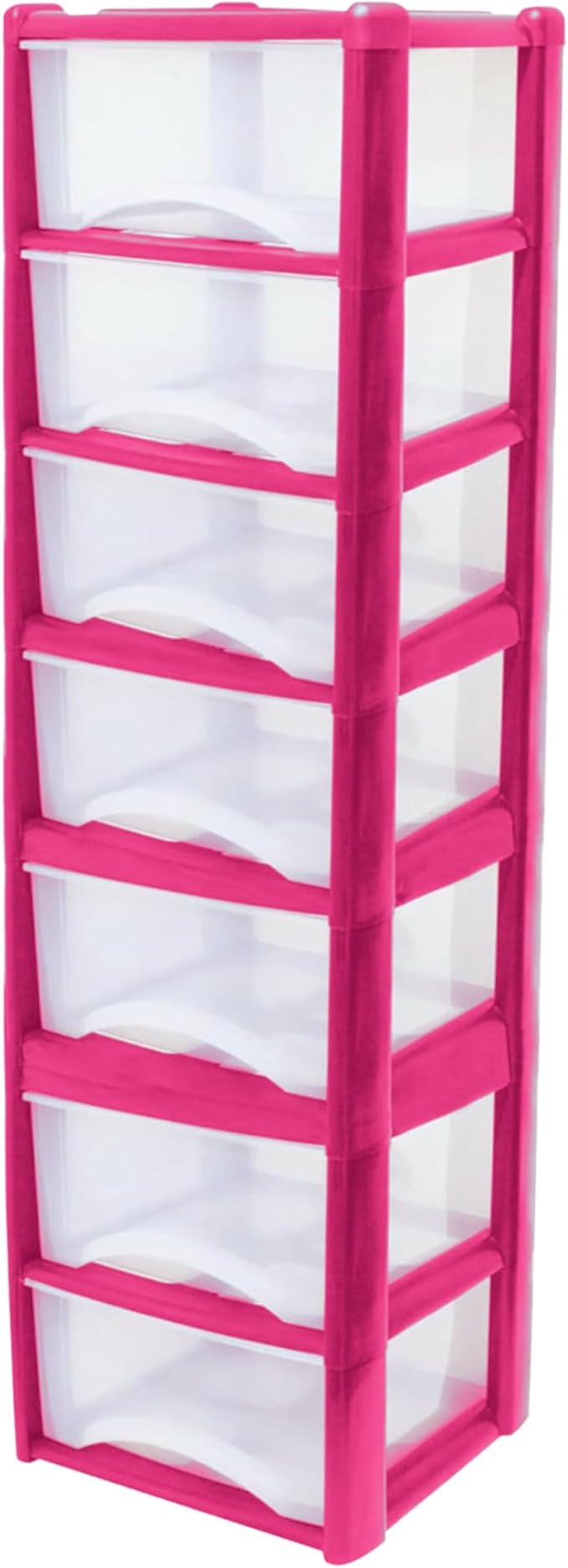 Plastic Drawers Storage Unit Tower Pink