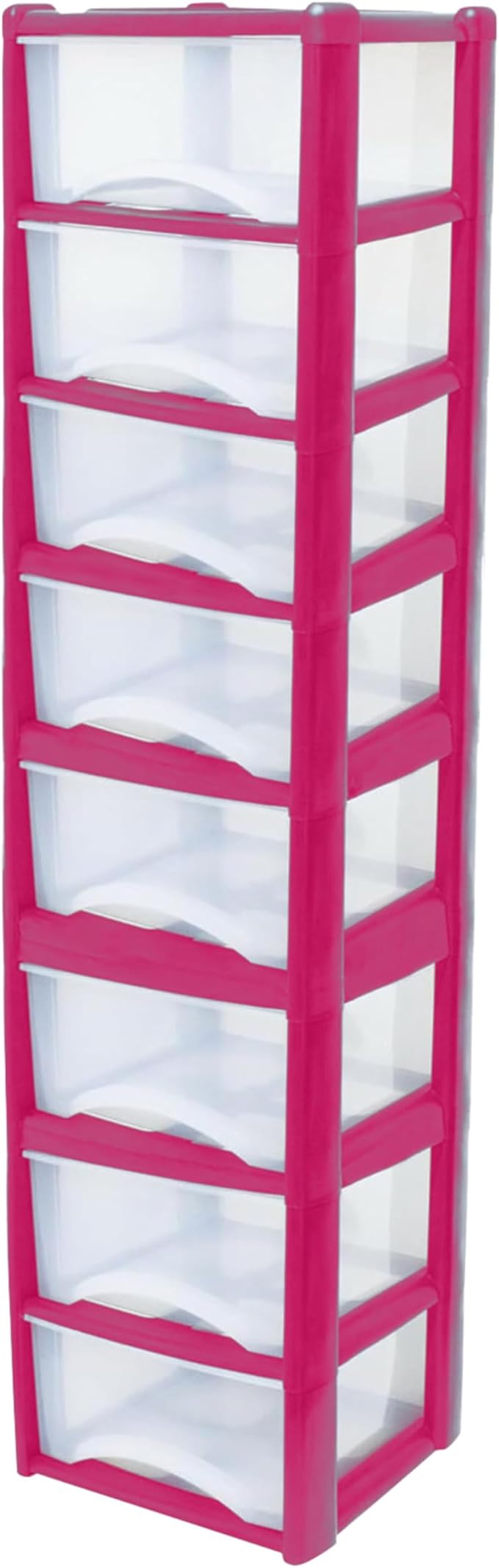 Plastic Drawers Storage Unit Tower Pink