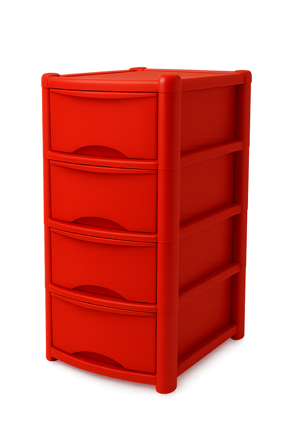 Plastic Drawers Storage Unit Tower Red